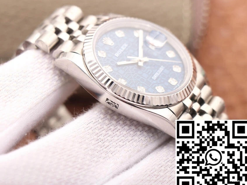 M126234-0011 Diamond-Studded Dial EW Blue Rolex Datejust 36MM Factory 0809